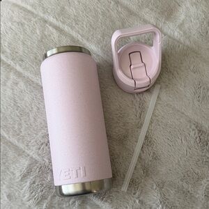 YETI 26 oz. Rambler Bottle with Color-Matched Straw Cap, Cherry Blossom